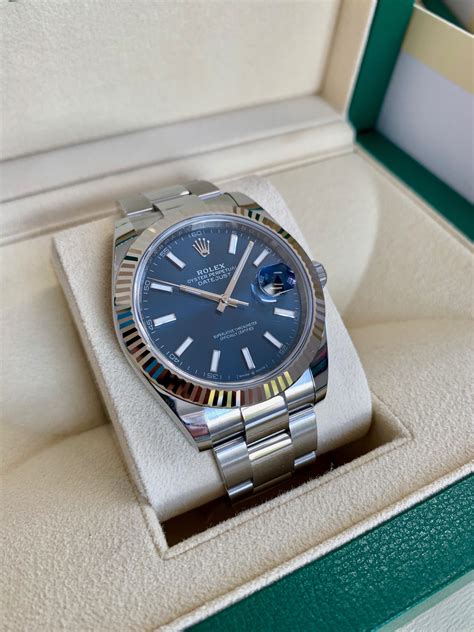 rolex datejust 41 light blue dial|2021 rolex datejust 41 mm.